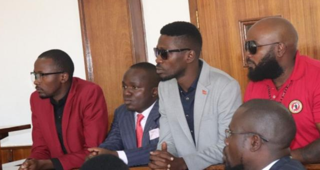 Bobi Wine and his Co-accused in court