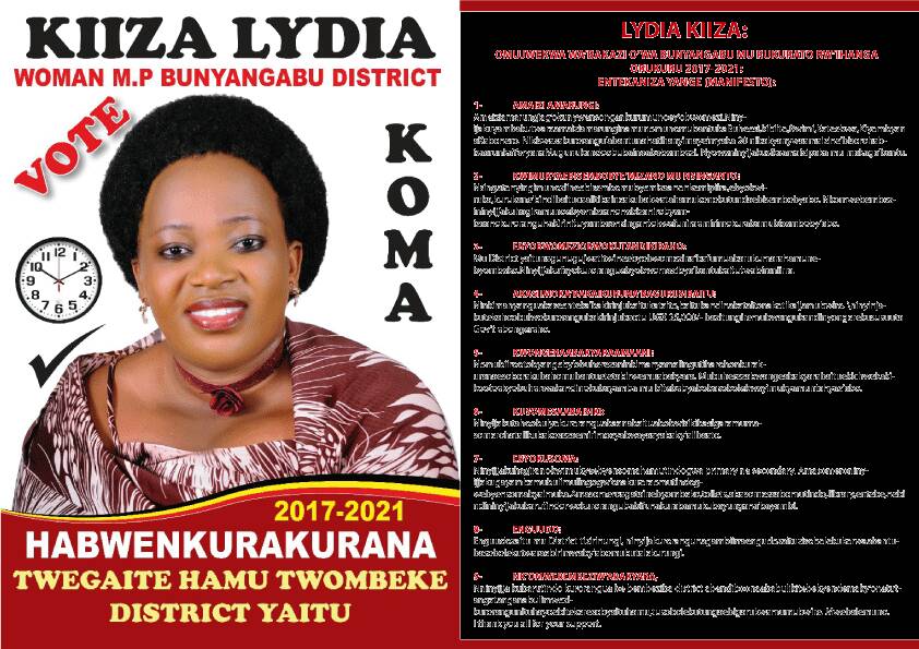 Bunyangabu District Politics: 10 Reasons why little known Lydia Kiiza may give gender minister a running nose.