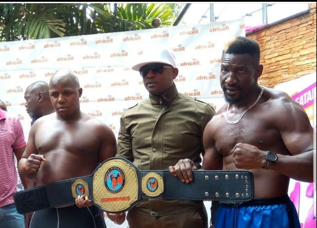 The big talking kick boxer Golola Moses knocks out Abu Kikenwa.
