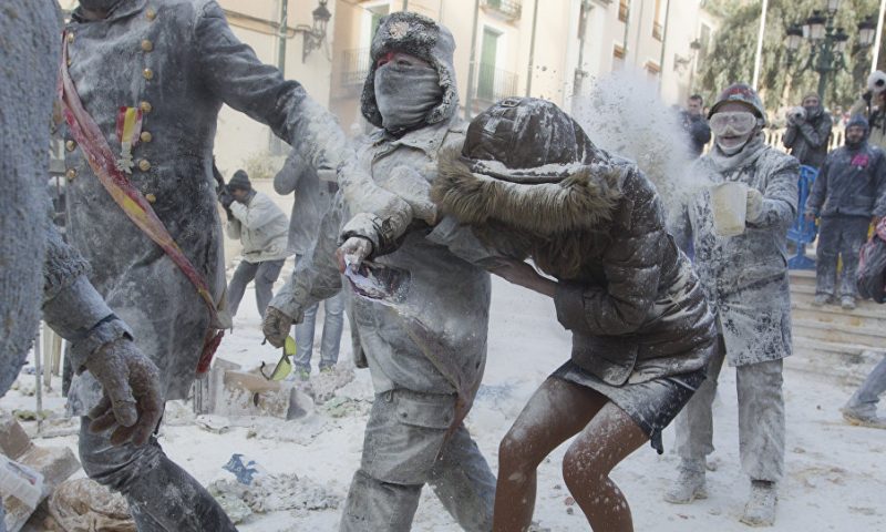 Spain Celebrates Holy Innocents’ Day With Egg & Flour Fights