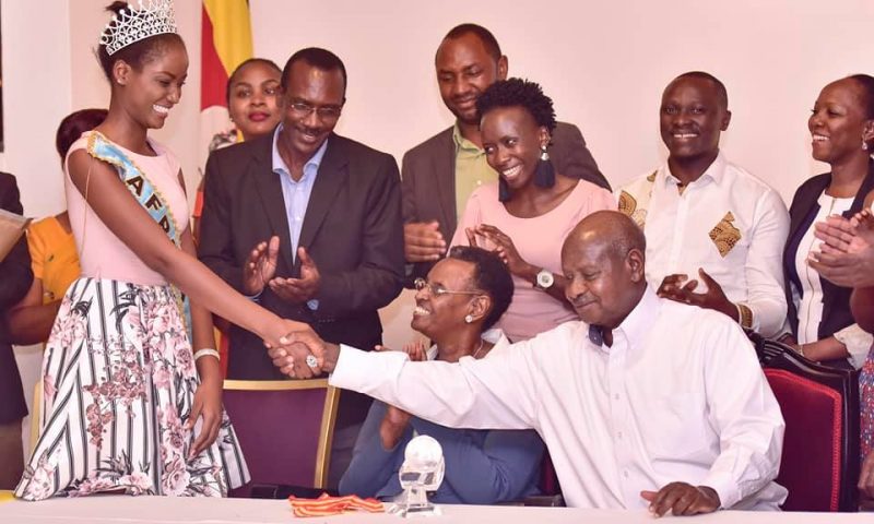 President Museveni Hosts Miss World-Africa Quiin Abenakyo To A Sumptuous Dinner!