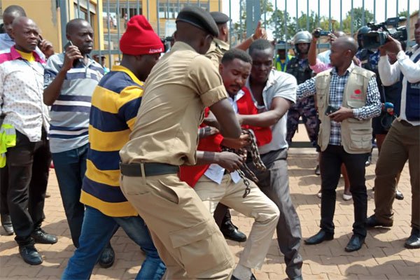 MP Ssewanyana Arrested In City Protest Over Kiruddu Hosp.Sewage