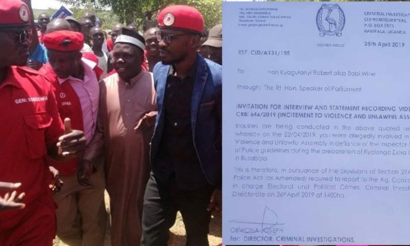 Police Summons Bobi Wine For Inciting Violence