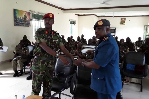 Former SFC Commander Maj. Gen. Don Nabasa Hands Over Office To Newly Appointed