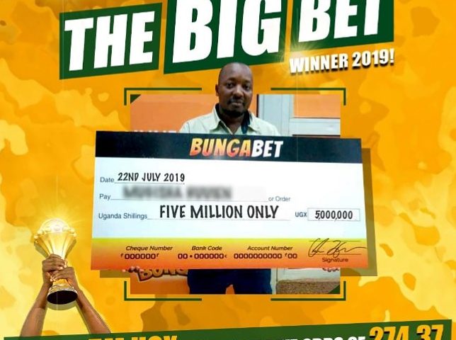 BungaBet Fan Wins Shs5M Prize Money