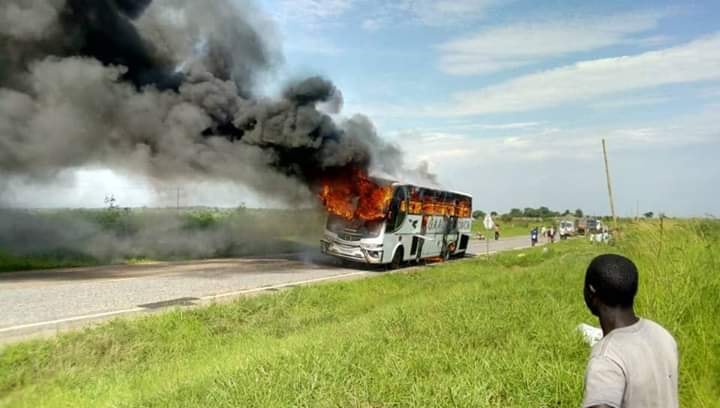 Millions Lost As Gaaga Bus Catches Fires