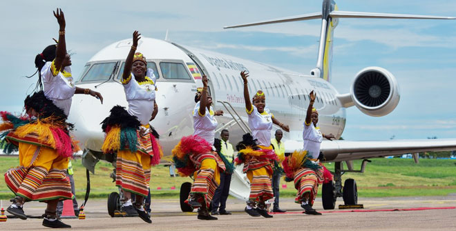 Uganda Airlines First Flight Takes Off From Entebbe