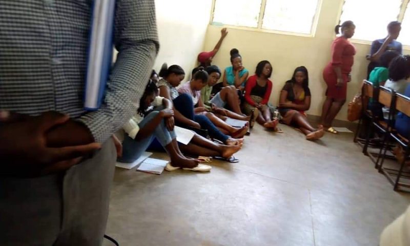 Shock As Kyambogo University Students Attend Lectures While Seated On Dirty Floor