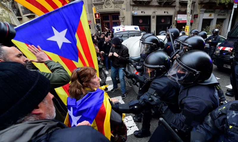 Over 130 Protesters Injured In Spain After Court Imprisons Catalan Leaders