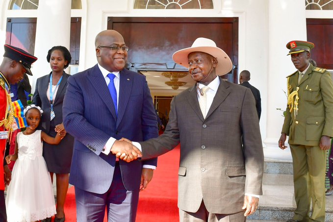 Museveni Welcomes DR Congo President Tshisekedi