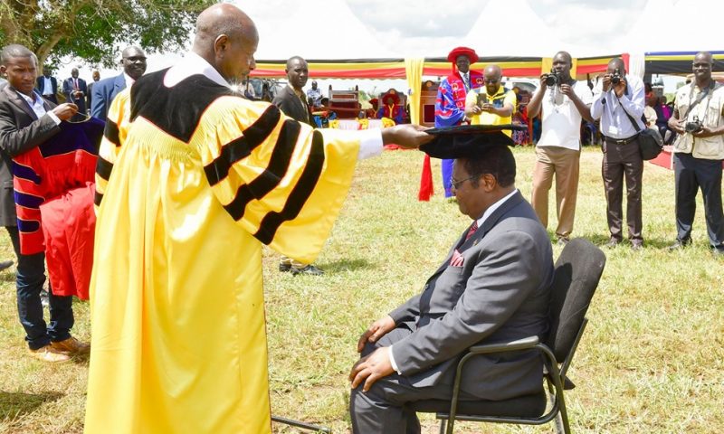 Museveni Installs Justice Odoki As Lira University First Chancellor