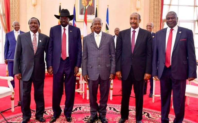 President Museveni Mediates At Salva Kirr, Riek Machar Peace Deal