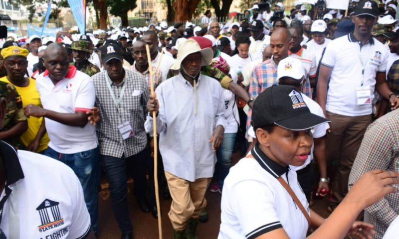 President Museveni Leads Thousands In Anti-Corruption Walk