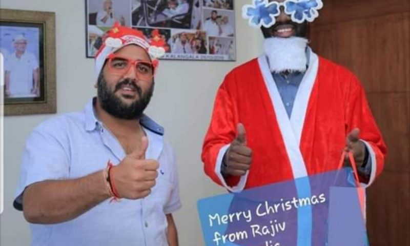 Ruparelia Group Santa Claus Treats Staff To X-mas Freebies