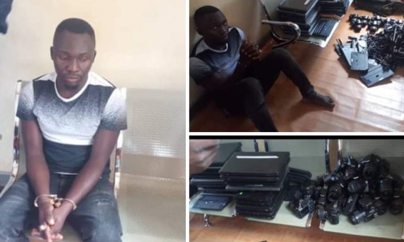 Police Arrest Suspected Thief With 28 Stolen NIRA Cameras, 18 Laptops