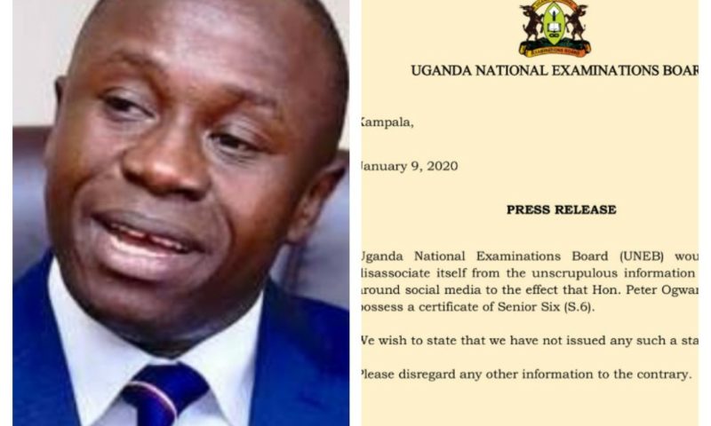 UNEB Speaks Out On Min. Ogwang’s Academic Papers Saga