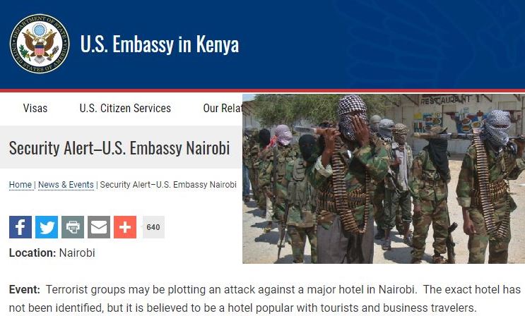 Beware: US Embassy Warns Of  Imminent Terrorist Attack At Top Hotel