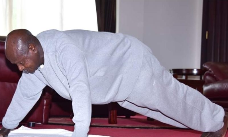 Stay Home: Video Of President Museveni  Exercising Indoors Goes Viral