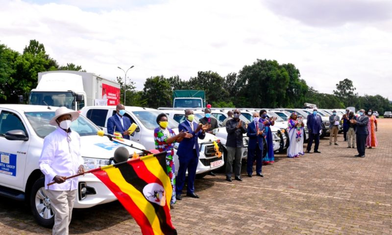 President Museveni Flags Off More Cars Donated In Fight Against COVID-19