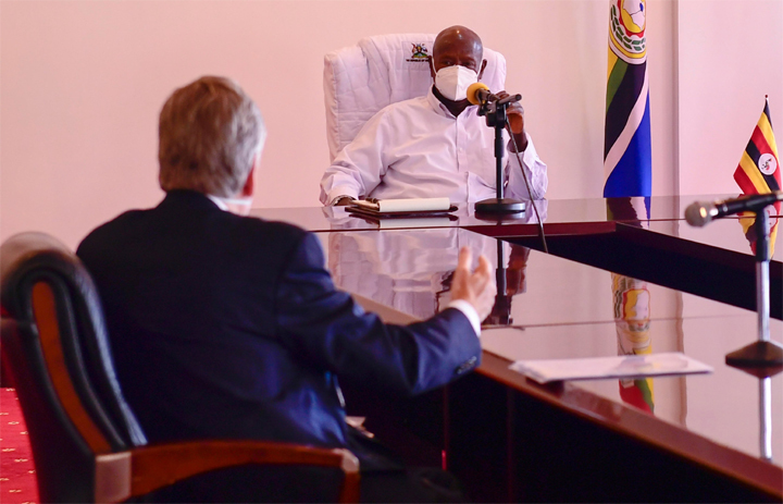 President Museveni Bids Farewell To Germany Ambassador H.E Dr. Albrecht Conze