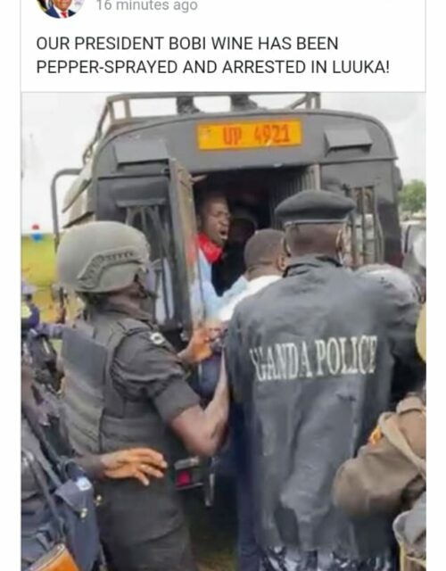 Just In: Bobi Wine Arrested In Luuka District Ahead Of His Campaign