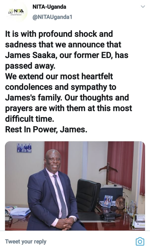 Former NITA Boss James Saka Succumbs To Covid -19