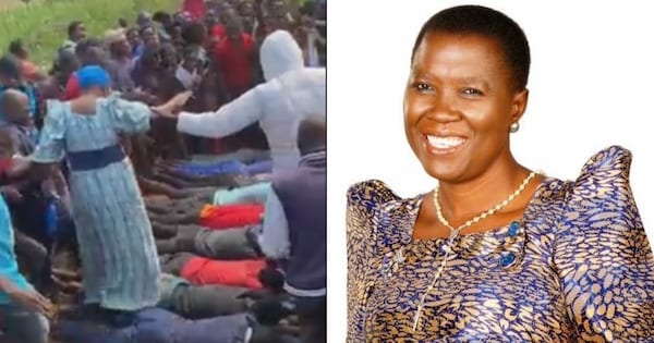 VIDEO: Salaamu Musumba On Spot For Turning Supporters Into Human Carpet As She Walks On Their Backs