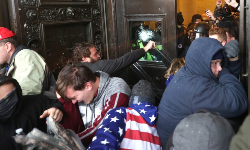 Tension! Trump Supporters Attack US Capitol,Put Congress Members On Gunpoint To Declare Biden Loser