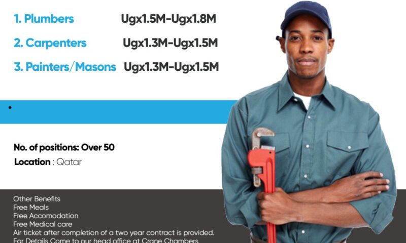 Job Slots! Over 50 Carpenters, Plumbers & Painters Urgently Needed In Qatar With Juicy Salary Tabled For You!