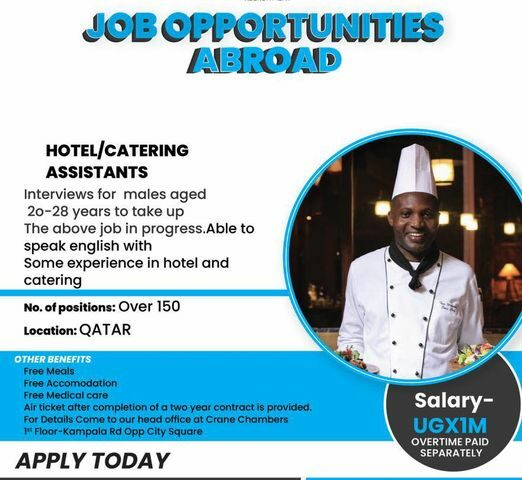 Job Slots! Tireless Premier Recruitment Again Hunts Over 150 Catering Jobs In Qatar For Ugandans