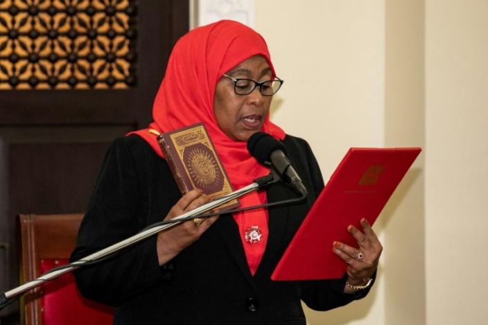 Tanzania Swears In Samia Suluhu Hassan As First Female President