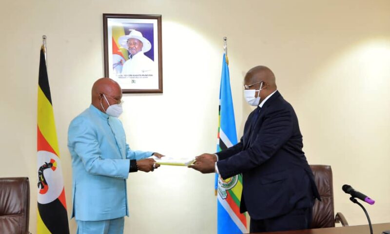 Pictorial: Sam Kutesa Officially Hands Over Office To Newly-Sworn In Minister Of Foreign Affairs Jeje Odongo