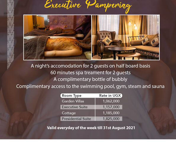 What An Offer! Speke Resort Munyonyo Unveils Calabash Spa Executive Pampering Filled With Heap Of Goodies