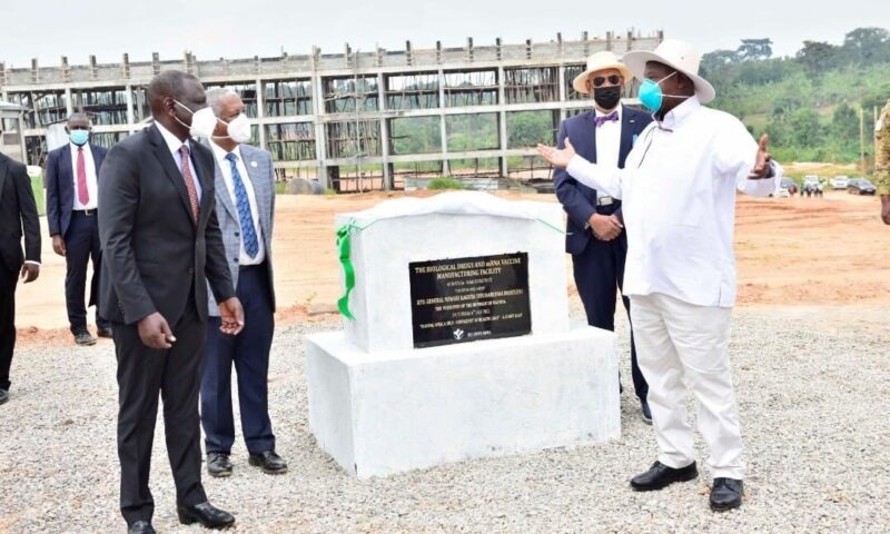 Museveni, Kenyan Deputy President Lay Foundation Stone For Pharmaceutical & Biopharmaceutical Products Company In Uganda