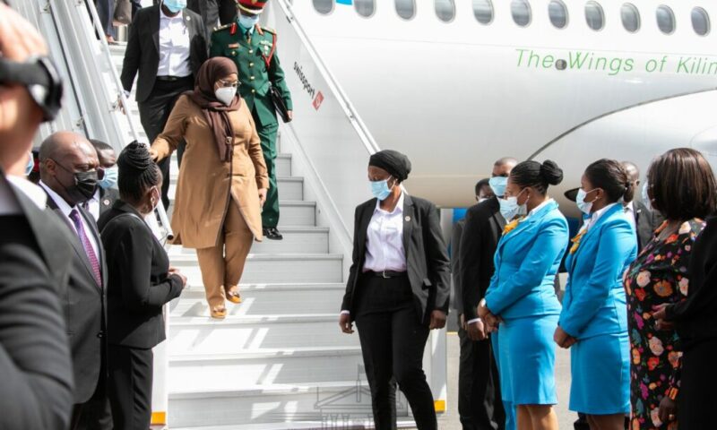 Rwanda-Tanzania Ties: President Samia Suluhu Hassan Arrives In Kigali For A 2-Day State Visit