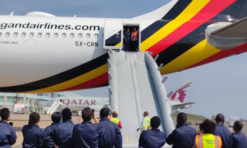Highly Risky But Necessary; Uganda Airlines Grills Its Cabin Crew Staff Through Emergency Land Evacuation Skills