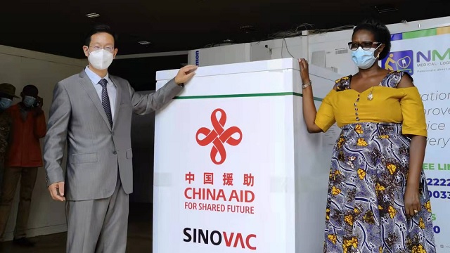 Vaccination Boosted As China Bails Out Uganda With Second Batch Of COVID-19 Vaccines