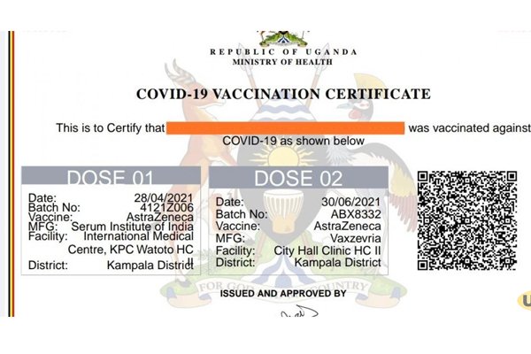 Uganda’s COVID-19 Digital Vaccination Certificate Approved By UK