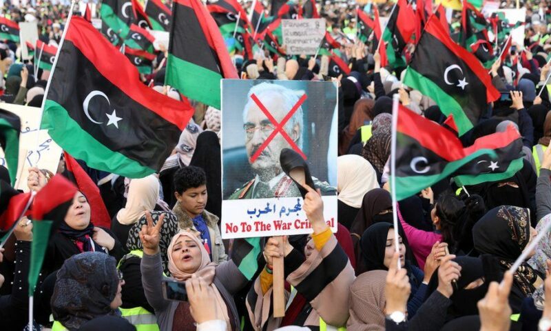 Hundreds Of Libyans Flood Streets Protesting Haftar, Gaddafi Son’s Presidential Runs