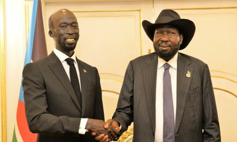 Garang’s Son Mabior Meets His ‘Enemy’ President Kiir, Offers Apology For ‘Destabilizing Peace’