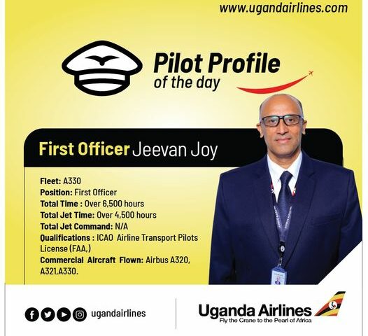 Meet Jeevan Joy: Uganda Airlines’ Celebrated First Officer