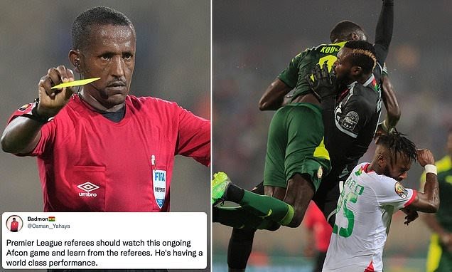 Fans Praise ‘World Class’ Bamlak Tessema Who Officiated Senegal, Burkina Faso Battle As Best Referee At AFCON