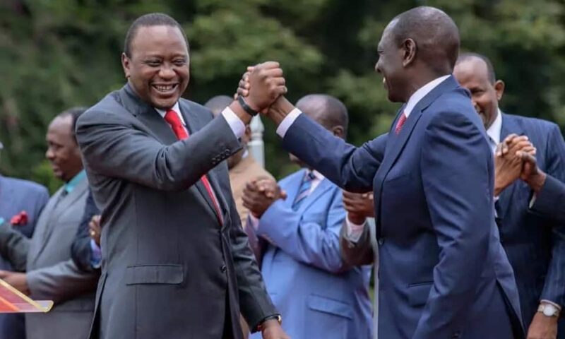 Can’t Hold Enmity Anymore! William Ruto ‘Goes On Knees’ As He Publicly Apologizes To Kenyatta Over Political Fallout