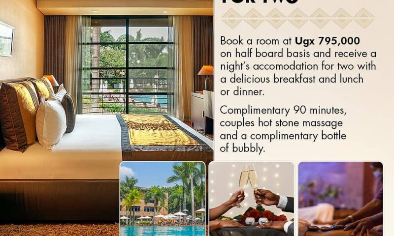 Romantic Indulgence For Two: Pay UGX795,000 And Get Accomodation & Free Meals For Two-Speke Resort Munyonyo