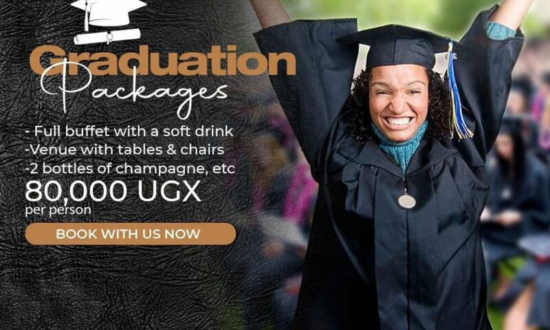 Graduation Packages Revised! At Only Ugx80,000 We Serve You Full Buffet, Venue & Free Champagne-Kabira Country Club