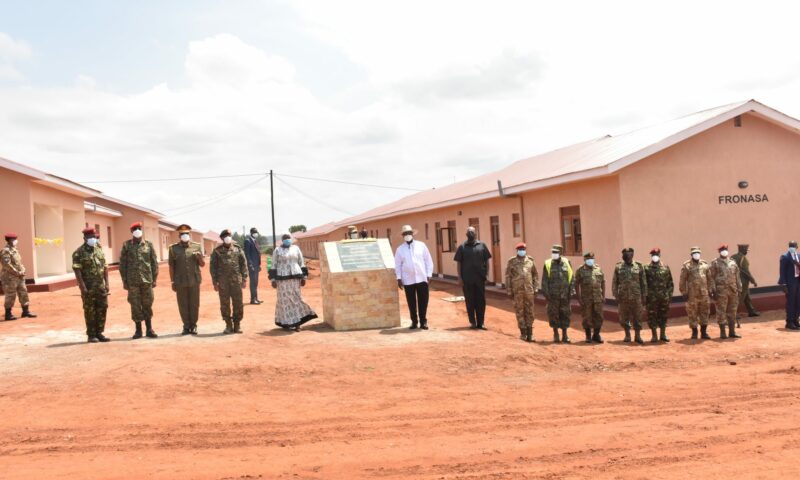 President Museveni Commissions 102 Housing Units For SFC Soldiers