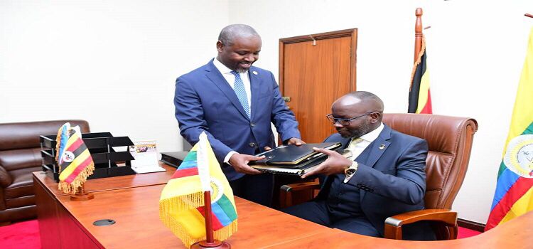 Dep. Speaker Thomas Tayebwa Officially Hands Over Government Chief Whip Office To His Successor  Hamson Obua