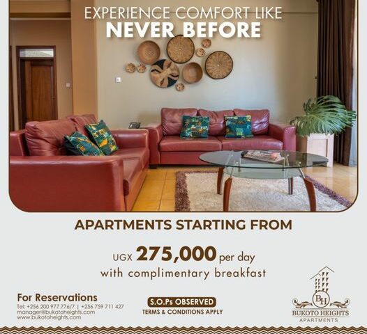 Looking For Perfect Accommodation? Book Your Getaway At Bukoto Heights Apartments & Enjoy Massive Offers At Only UGX 275K