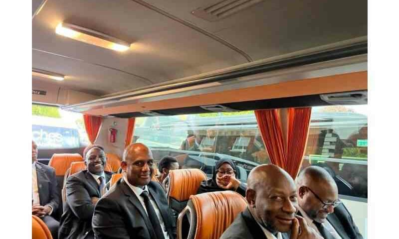 Netizens Excited As Bouyant African Presidents Are Bundled Into One Bus To Go For Queen’s Burial