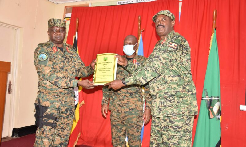 Lt Gen Muhanga Officially Hands Over Office To Maj Gen Dick Olum, New Operation Shujaa Commander